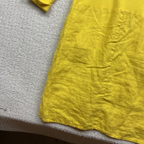 Sandwich Amsterdam Studio Linen Longline Henley Tunic Bright Yellow Women Sz 36 - Picture 15 of 15